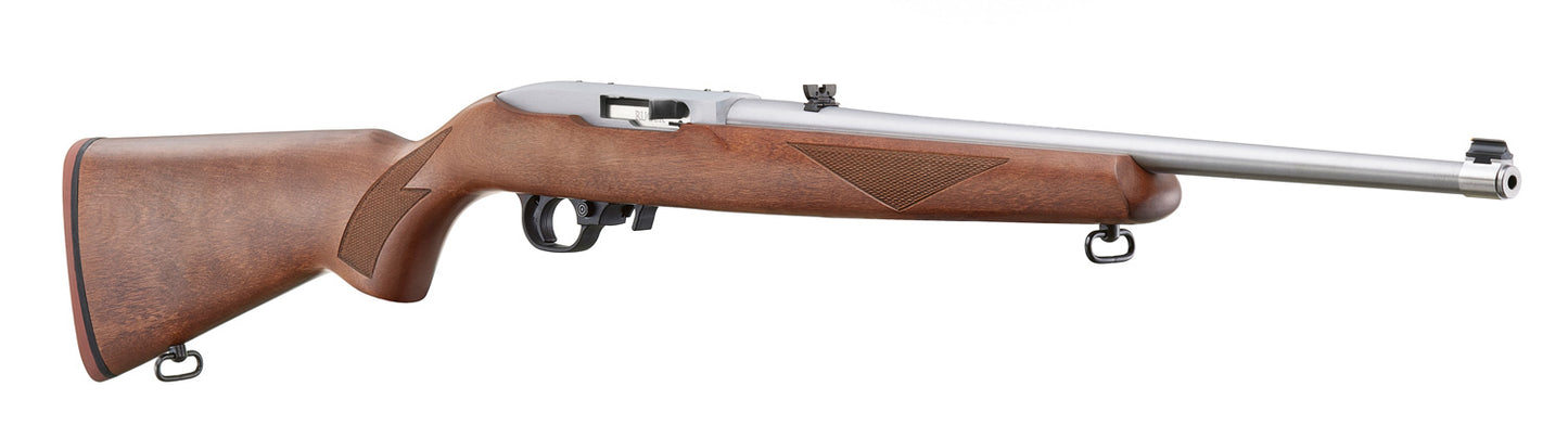 RIFLE RUGER 22LR 10/22 SPORTER STAINLESS HARDWOOD