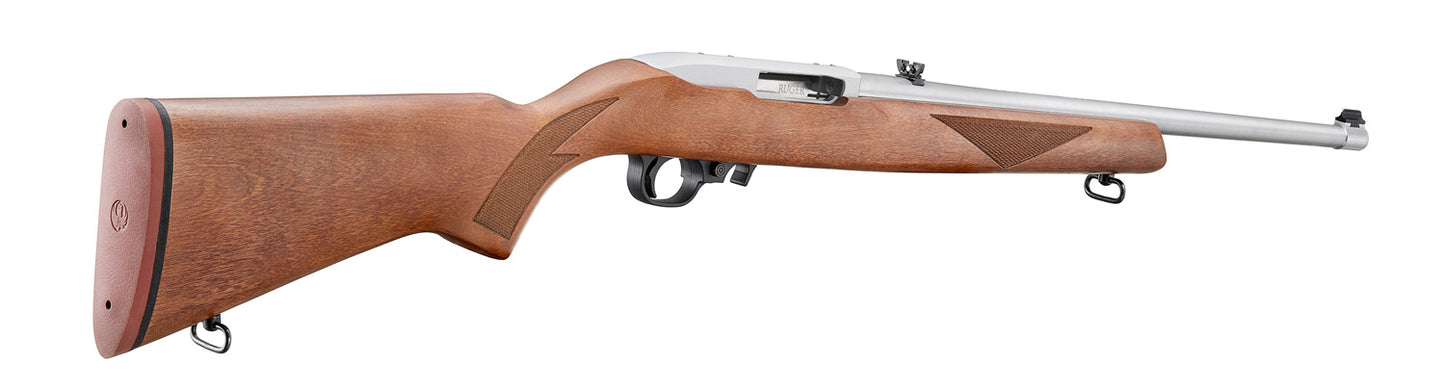 RIFLE RUGER 22LR 10/22 SPORTER STAINLESS HARDWOOD