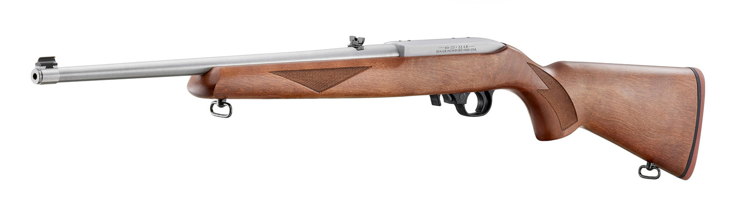 RIFLE RUGER 22LR 10/22 SPORTER STAINLESS HARDWOOD