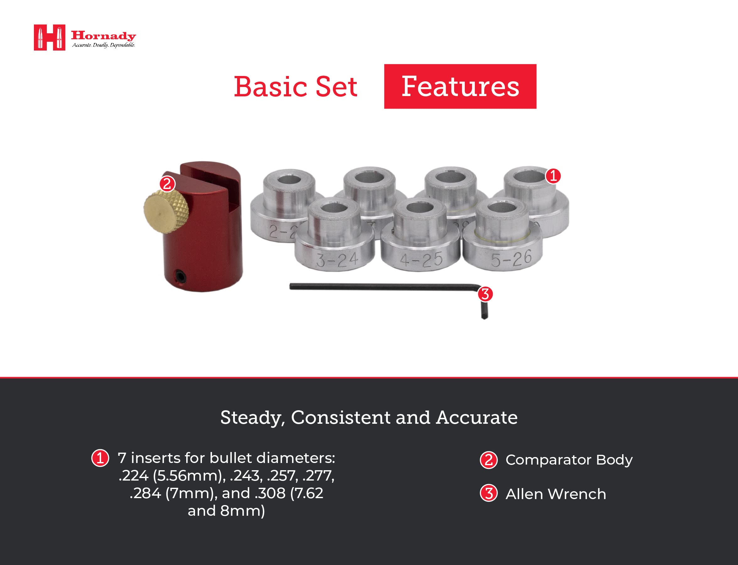 Hornady LockNLoad® Bullet Comparator Set Sons Of Guns