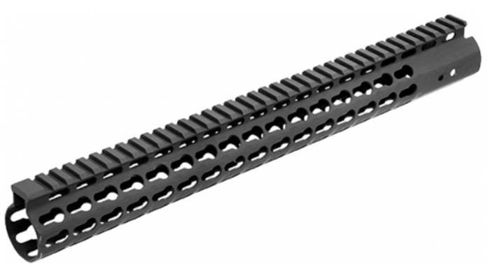 UTG PRO AR15 15"SUPERSLIM FREE FLOAT KEYMOD COMP RAIL