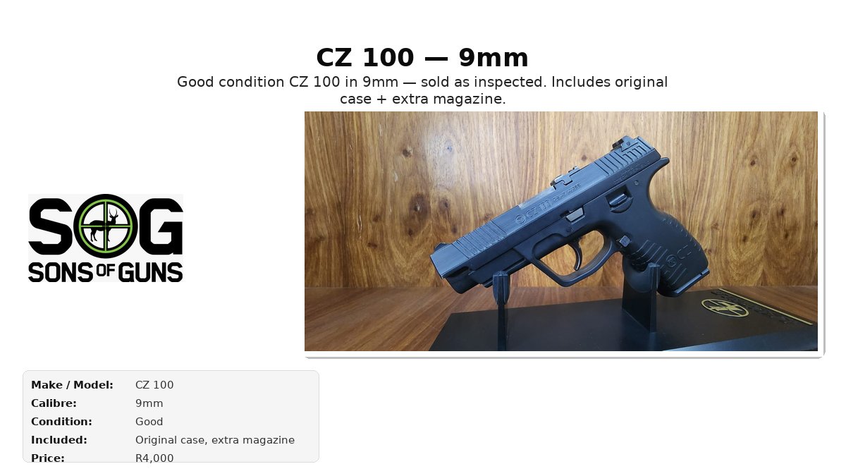 CZ 100 — 9mm