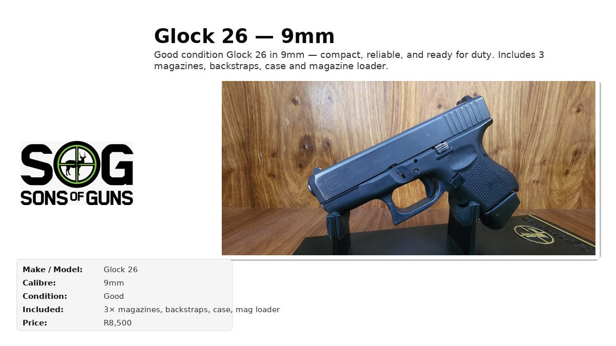 Glock 26 — 9mm