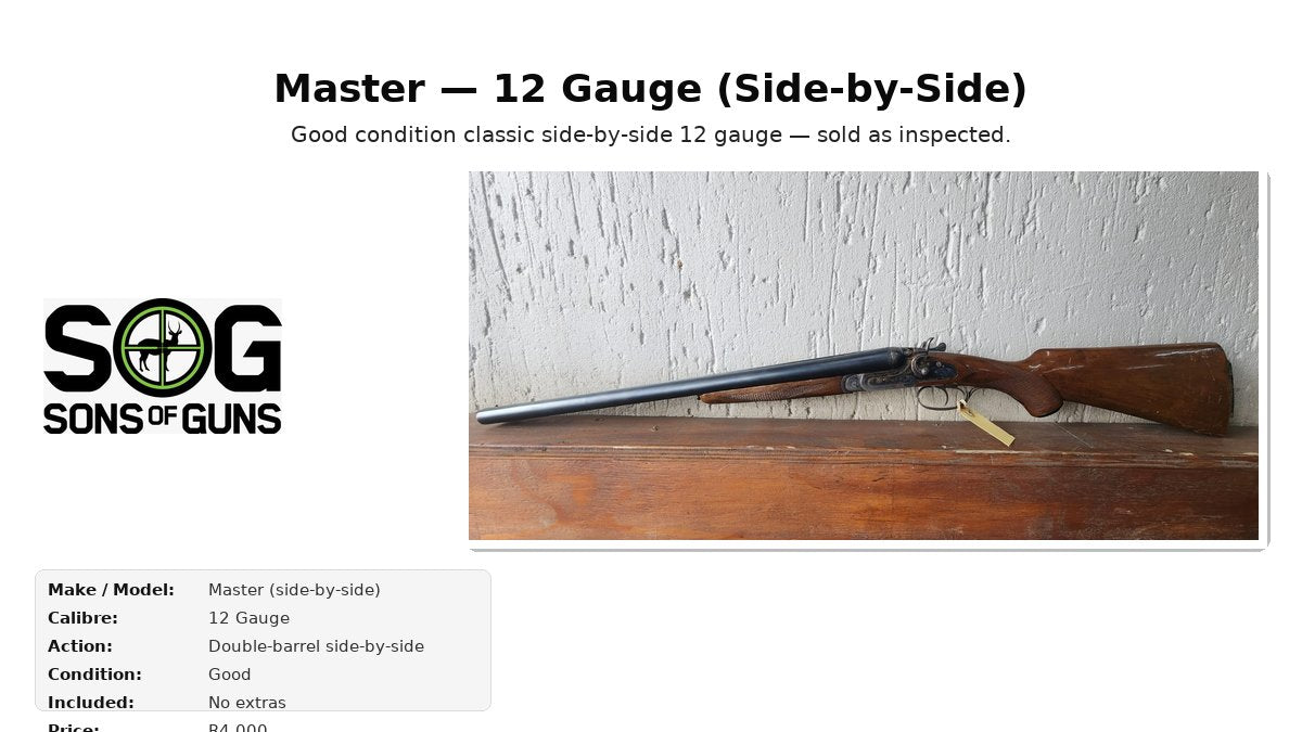 Master — 12 Gauge (Side-by-Side)