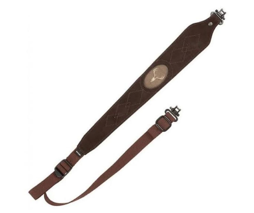 ALLEN RIFLE SLING DEER HEAD SUEDE W/SWIVELS