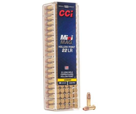 AMMO CCI 22LR 36GR MINI MAG VARMINT (100)