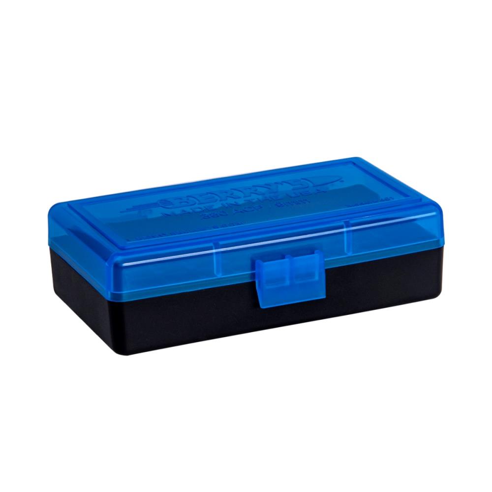 AMMO BOX BERRY BLUE BOX (380/9MM) 50RD