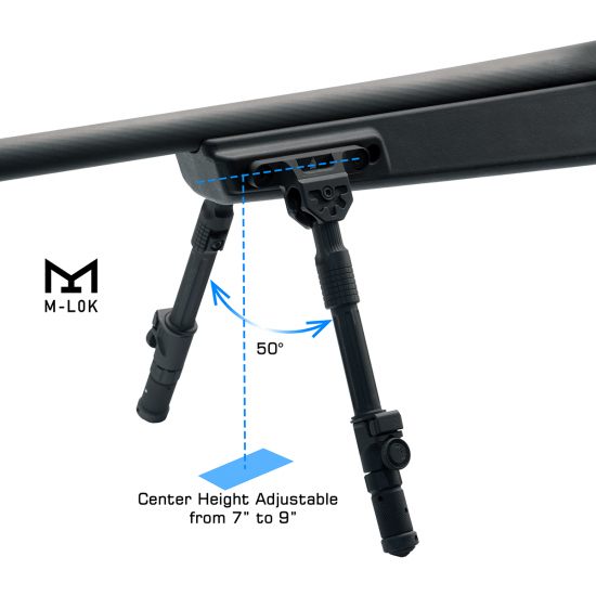 UTG RECON FLEX II BIPOD, 7- 9 CENTER GEIGHT, M-LOK