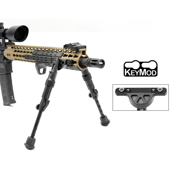 UTG RECON FLEX® KEYMOD BIPOD, MATTE BLACK, 5.7''-8'' CENTER HEIGHT