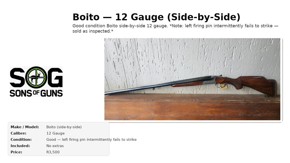 Boito — 12 Gauge (Side-by-Side)